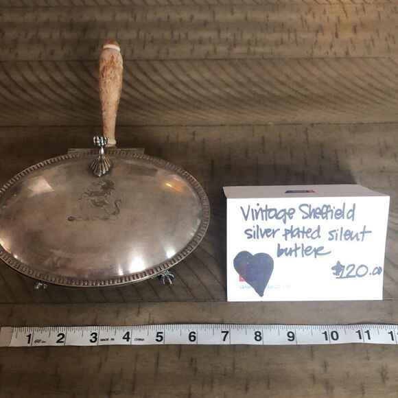 Vintage Sheffield Lion 🦁 Horse 🐴 Silver Plated Silent Butler working condition - Picture 13 of 16